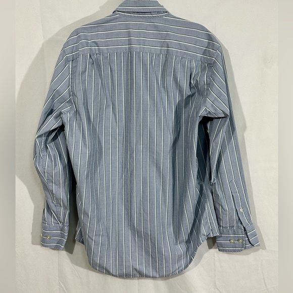 Banana Republic Non-Iron Classic Fit Dress Shirt — Men’s S Blue Stripe - Picture 4 of 5